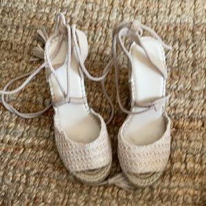 Joie summer wedges. Never worn, size 6. Leather material